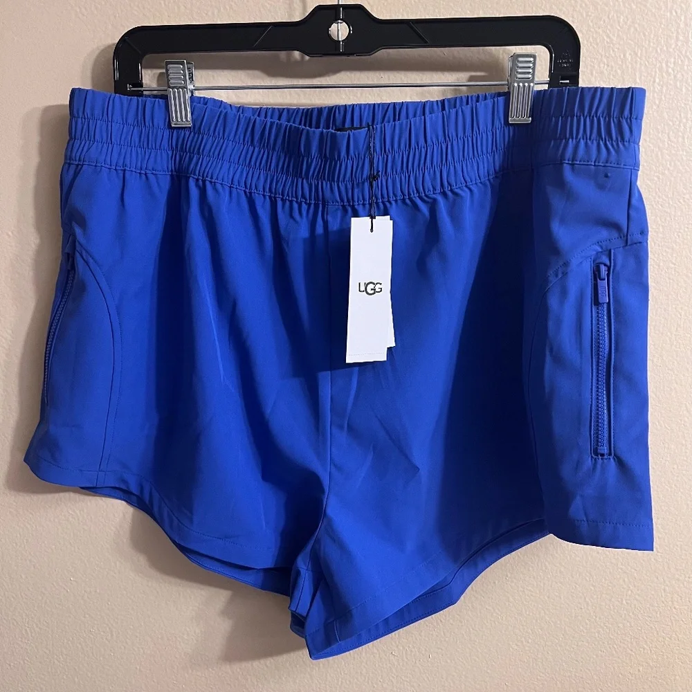 UGG Gracelynn Women's Athletic Logo Shorts in Azul Blue Size XL NEW - Picture 3 of 12
